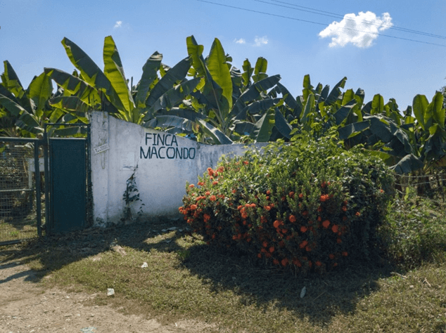 Entrance to Finca Macondo the fictional town from Gabriel García Márquez Gabriel García Márquez: One Hundred Years of Solitude's novel.