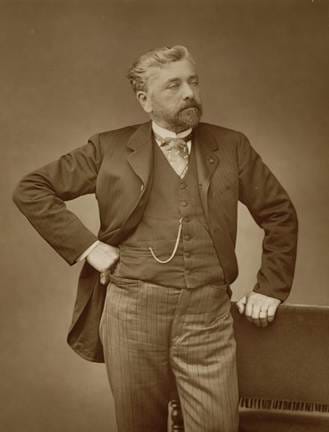 Historical portrait of Alexandre Gustave Eiffel, the engineer behind the Eiffel Tower.
