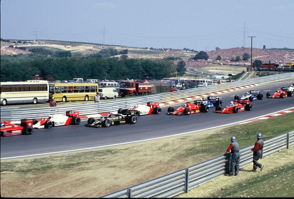 The first Hungarian Formula 1 Grand Prix in 1986